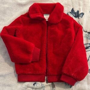 Cozy Red Fleece Jacket